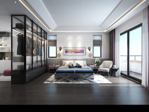 modern yatak odası 3D Model