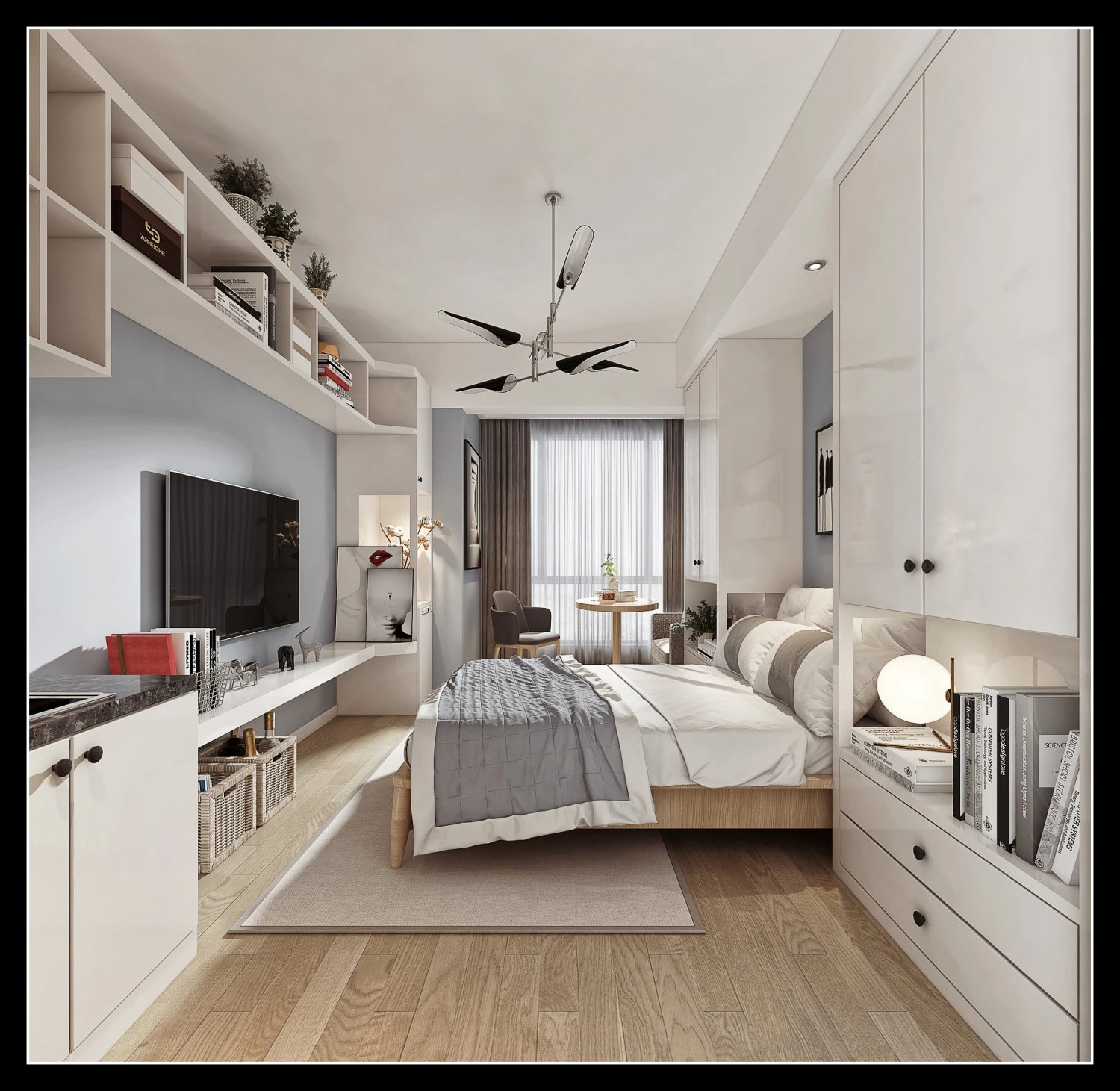 modern bedroom 3D Model .c4d .max .obj .3ds .fbx .stl .blend