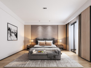 modern bedroom Modello 3D