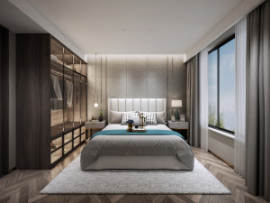 modern bedroom Modèle 3D