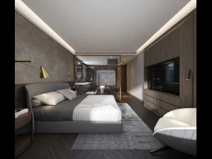 modern bedroom 3D Model