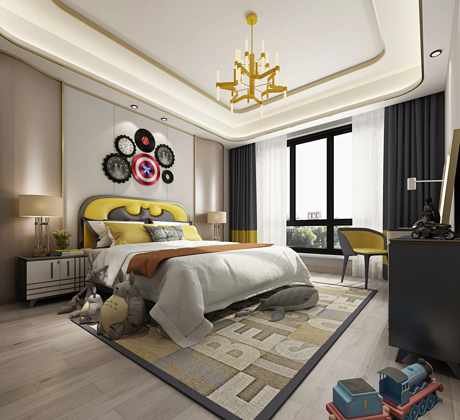 modern bedroom 3D Model .c4d .max .obj .3ds .fbx .stl .blend 