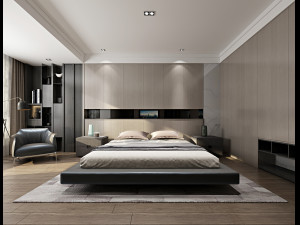 modern bedroom Modèle 3D