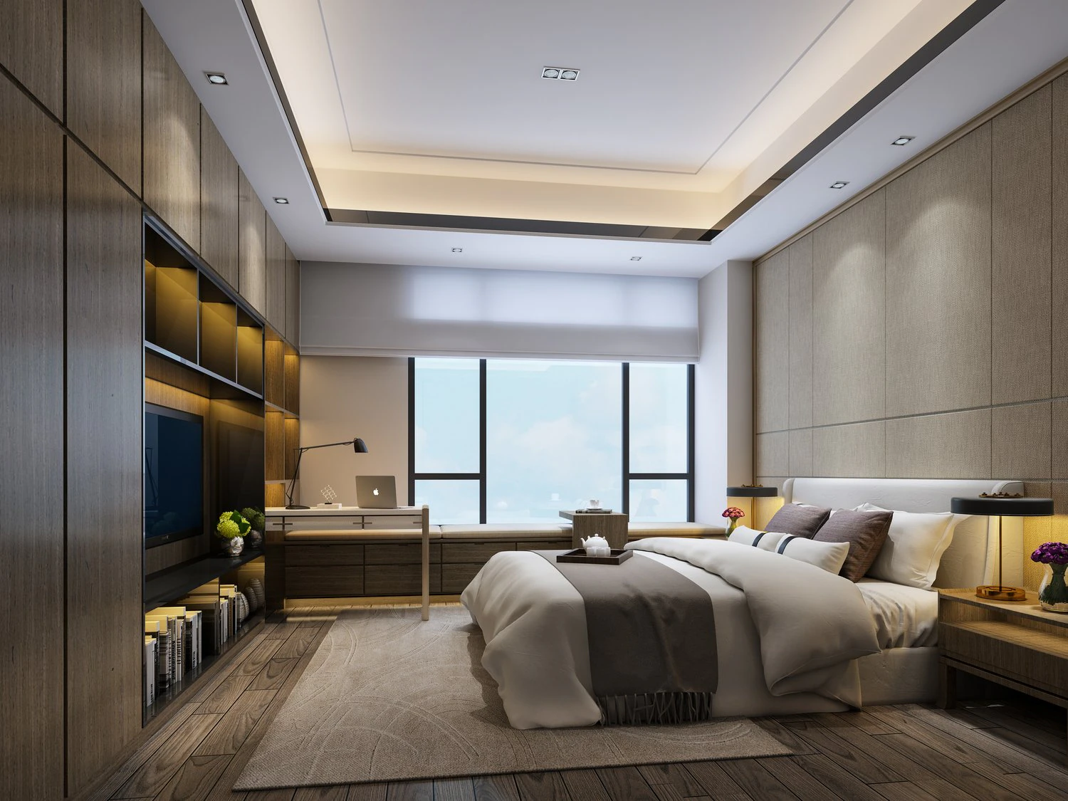 modern bedroom 3D Model .c4d .max .obj .3ds .fbx .stl .blend 