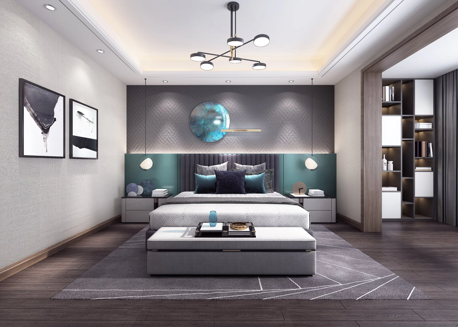 modern bedroom 3D Model .c4d .max .obj .3ds .fbx .stl .blend 