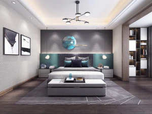 modern yatak odası 3D Model