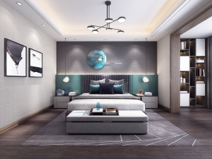modern bedroom Modelo 3D