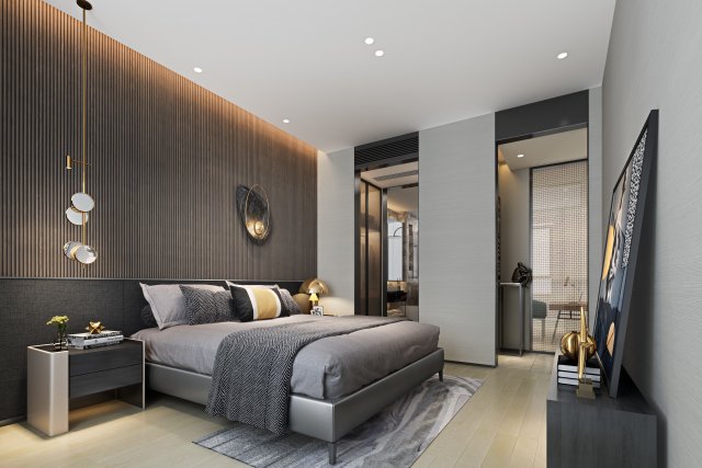 modern bedroom 3D-Modell .c4d .max .obj .3ds .fbx .stl .blend 
