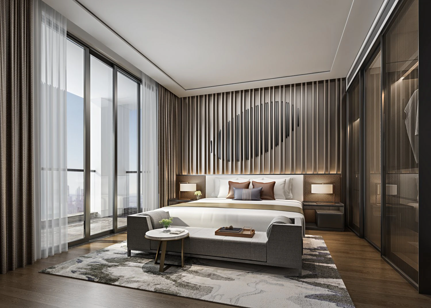 modern bedroom 3D Model .c4d .max .obj .3ds .fbx .stl .blend 