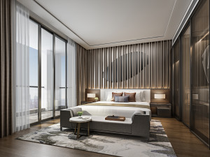 modern bedroom Modelo 3D