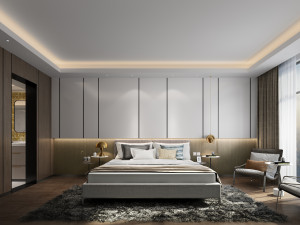 modern bedroom Modèle 3D