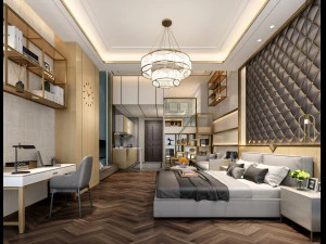 camera da letto moderna Modello 3D