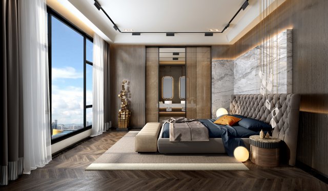 modern bedroom Modèle 3D .c4d .max .obj .3ds .fbx .stl .blend 