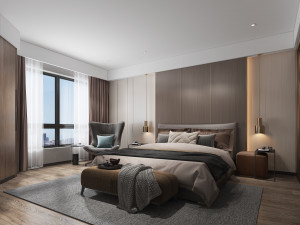 modern bedroom Modèle 3D