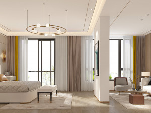 modern bedroom Model 3D