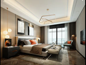 आधुनिक शयनकक्ष 3D मॉडल