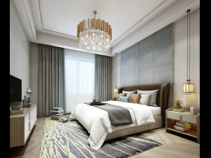 современная спальня 3D Модель