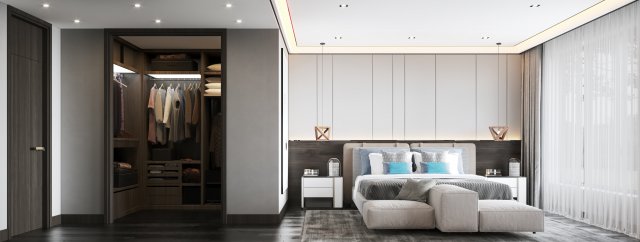 modern bedroom Modèle 3D .c4d .max .obj .3ds .fbx .stl .blend 