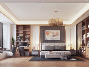 modern bedroom Modèle 3D