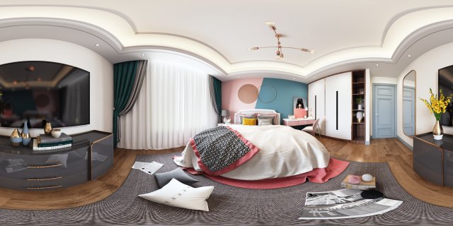 modern bedroom 3D Модель .c4d .max .obj .3ds .fbx .stl .blend 