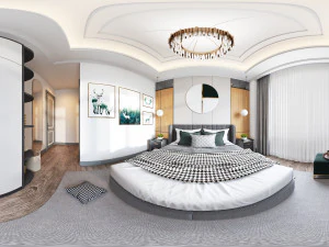 camera da letto moderna Modello 3D