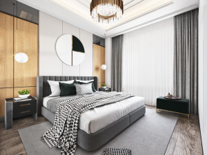 modern bedroom Modèle 3D