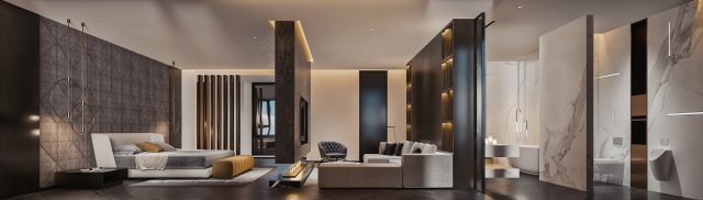 Modern bedroom 3D 모델 .c4d .max .obj .3ds .fbx .stl .blend 