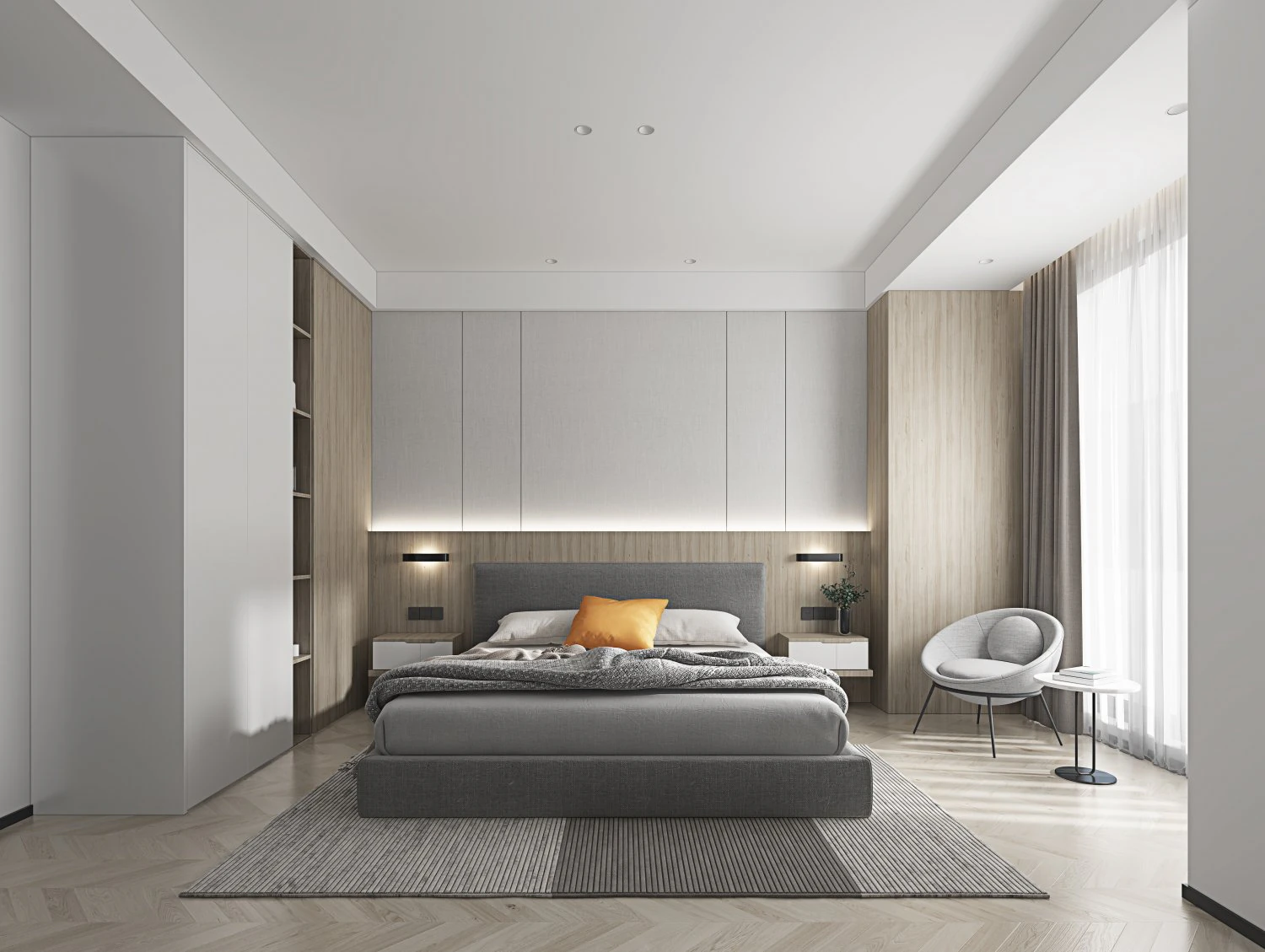 modern bedroom 3D Model .c4d .max .obj .3ds .fbx .stl .blend 