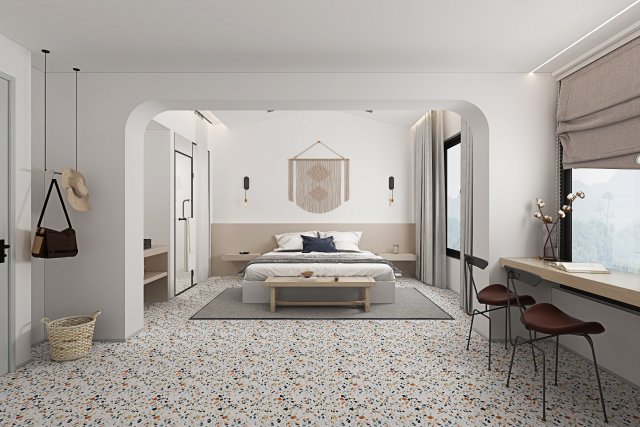 modern bedroom 3D Model .c4d .max .obj .3ds .fbx .stl .blend 