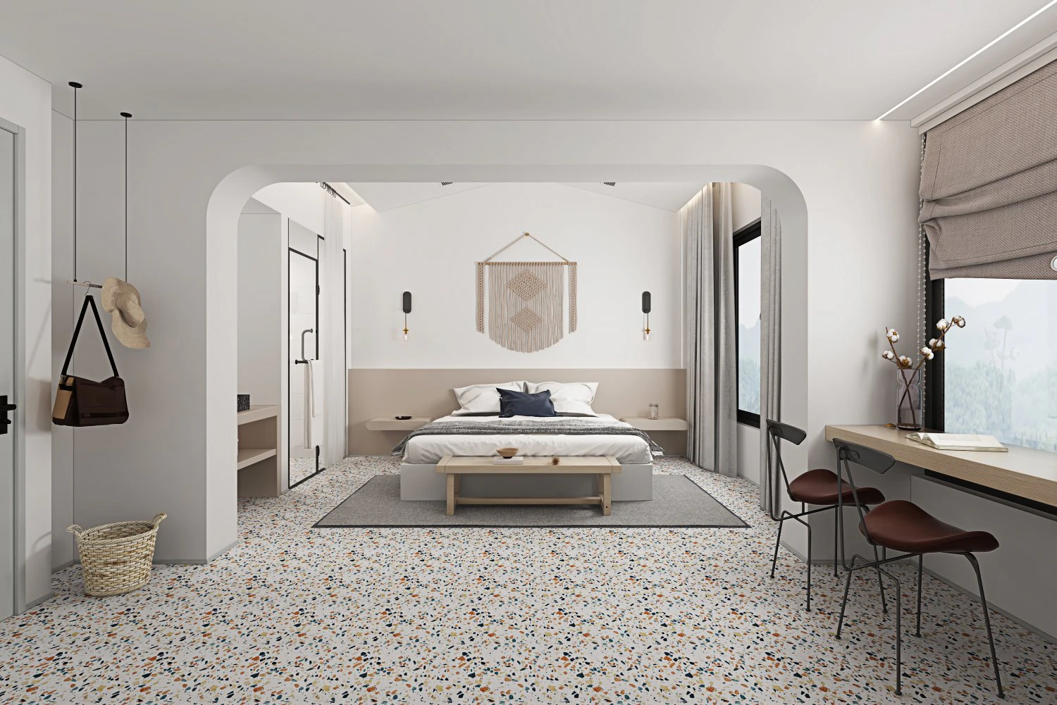 modern bedroom 3D Model .c4d .max .obj .3ds .fbx .stl .blend