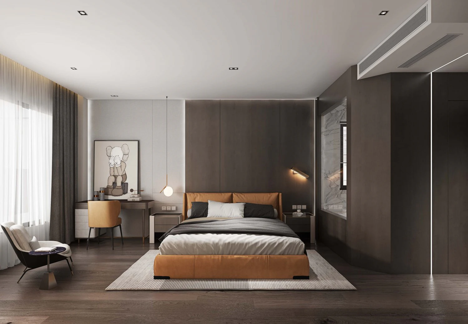 modern bedroom 3D Model .c4d .max .obj .3ds .fbx .stl .blend 