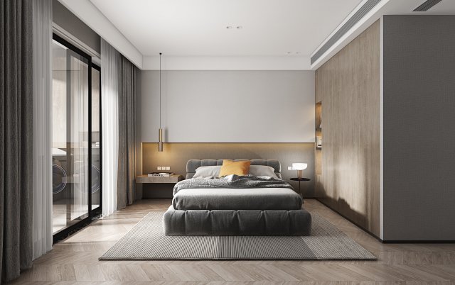 modern bedroom Modelo 3D .c4d .max .obj .3ds .fbx .stl .blend 