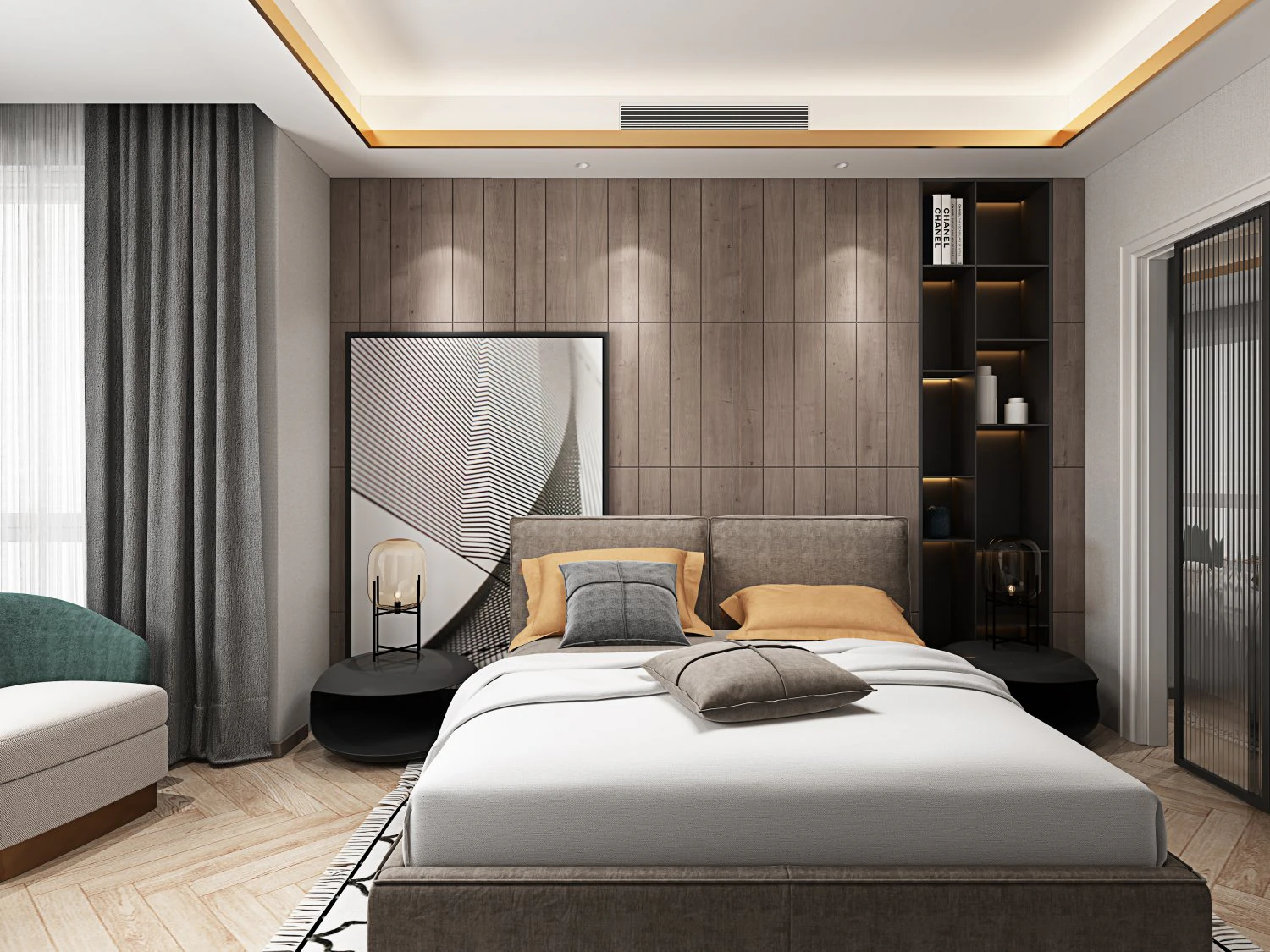 modern bedroom 3D Model .c4d .max .obj .3ds .fbx .stl .blend
