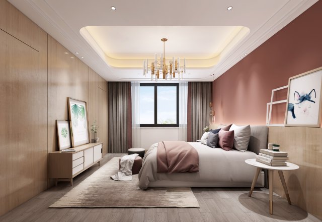modern bedroom 3D Model .c4d .max .obj .3ds .fbx .stl .blend 