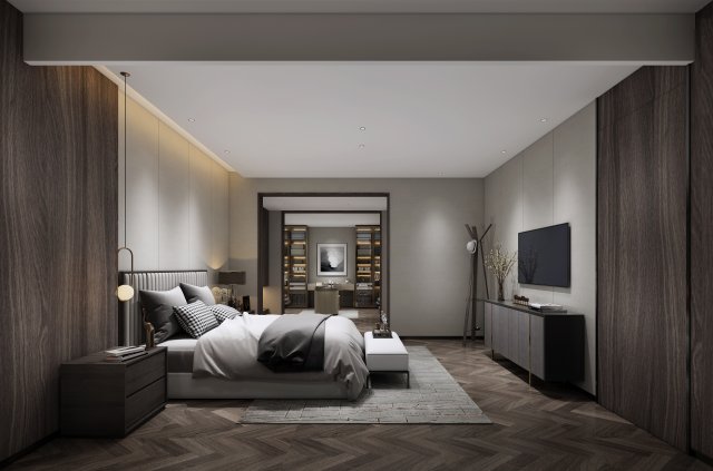 modern bedroom Modèle 3D .c4d .max .obj .3ds .fbx .stl .blend 