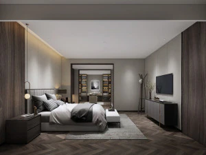 camera da letto moderna Modello 3D