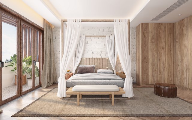 modern bedroom Modèle 3D .c4d .max .obj .3ds .fbx .stl .blend 