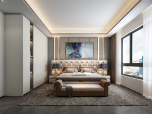 camera da letto moderna Modello 3D