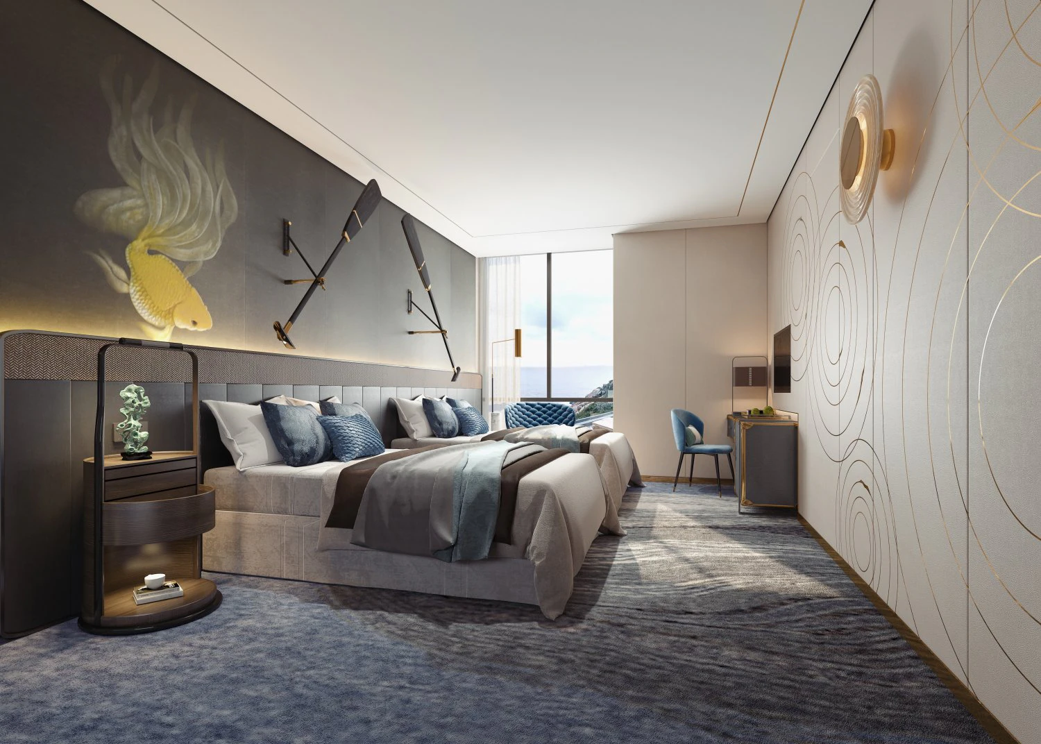 modern bedroom 3D Model .c4d .max .obj .3ds .fbx .stl .blend