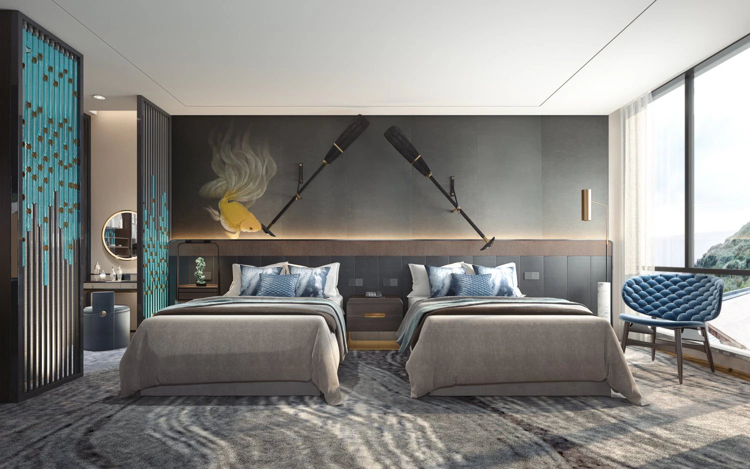 modern bedroom 3D Model .c4d .max .obj .3ds .fbx .stl .blend 