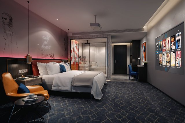 modern bedroom Modèle 3D .c4d .max .obj .3ds .fbx .stl .blend 