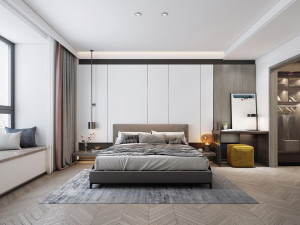 modern bedroom Modello 3D