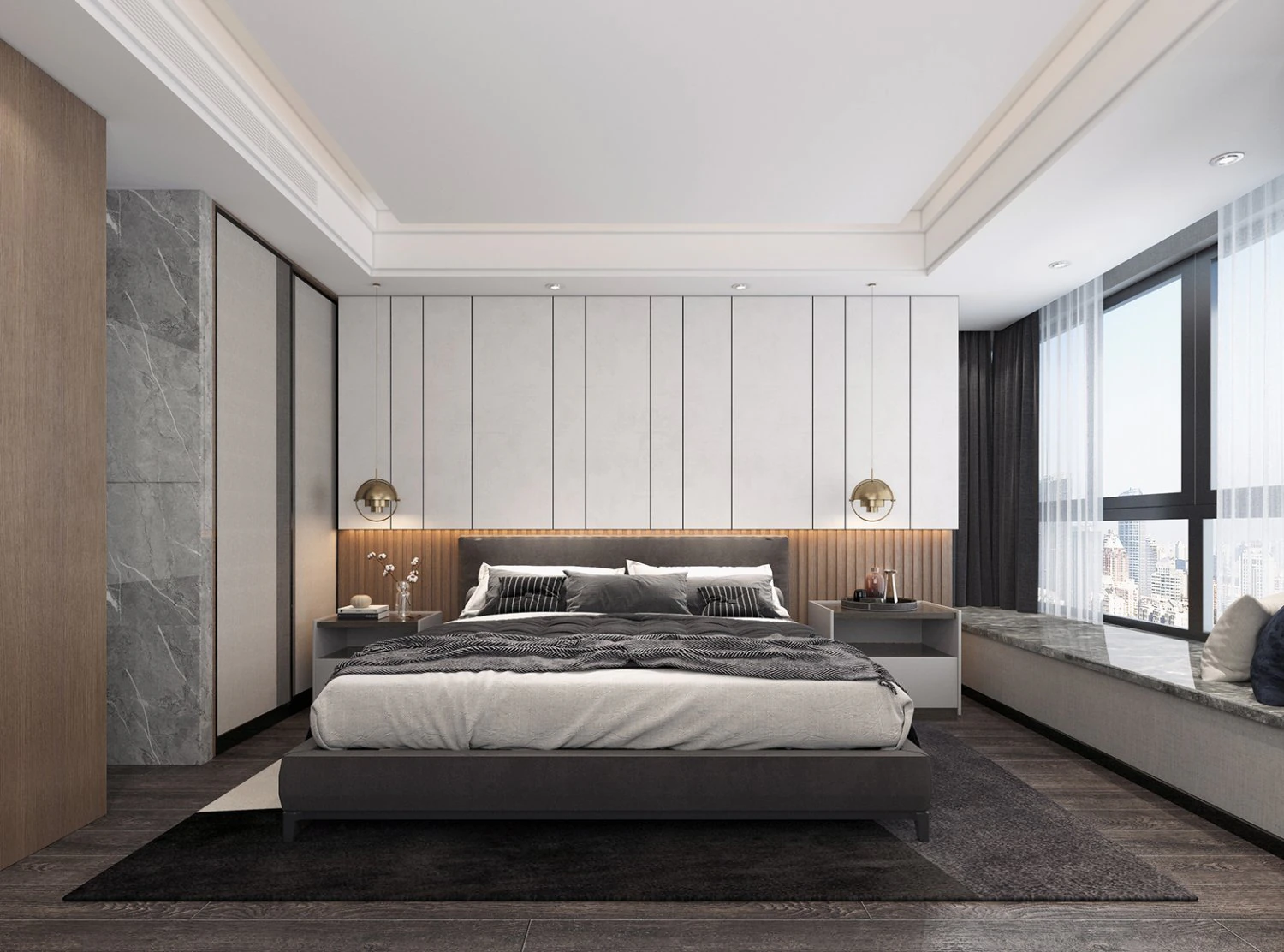 modern bedroom 3D Model .c4d .max .obj .3ds .fbx .stl .blend 
