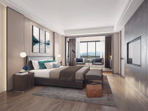 camera da letto moderna Modello 3D