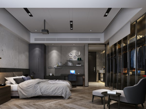 modern bedroom Modello 3D