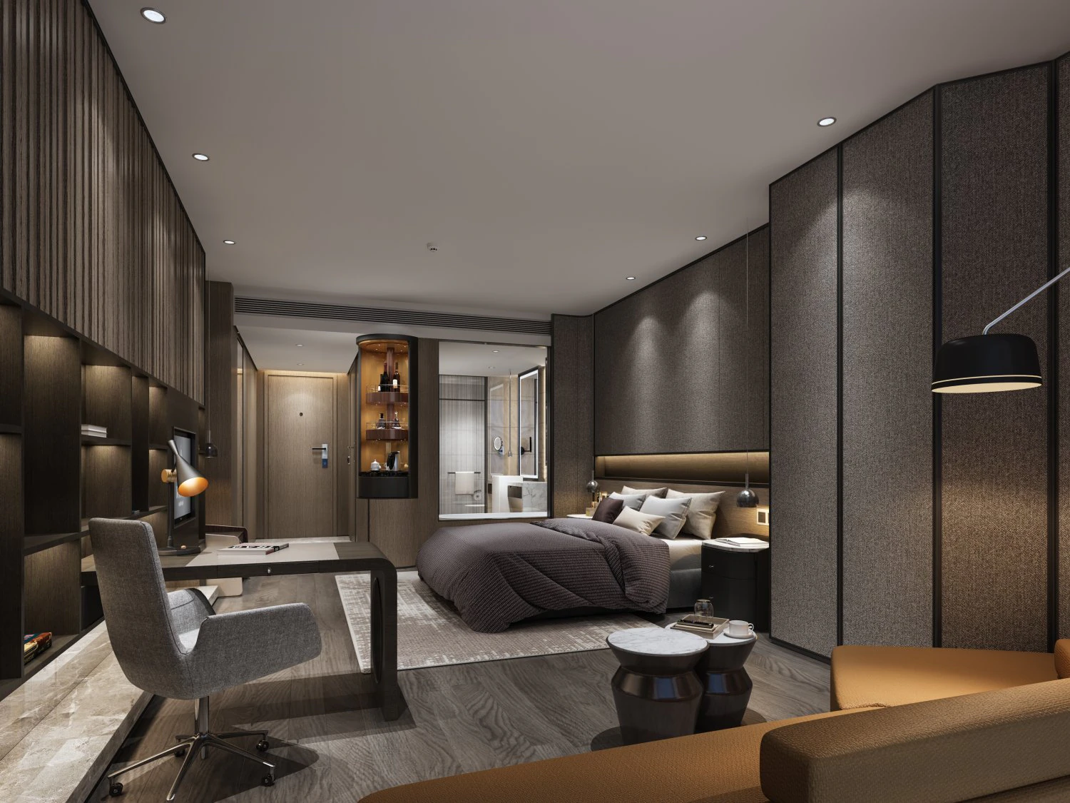 modern bedroom 3D Model .c4d .max .obj .3ds .fbx .stl .blend