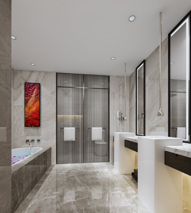 modern bedroom 3D 모델 .c4d .max .obj .3ds .fbx .stl .blend 