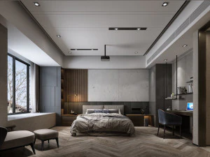 camera da letto moderna Modello 3D