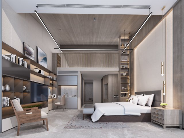 modern bedroom 3D Model .c4d .max .obj .3ds .fbx .stl .blend 