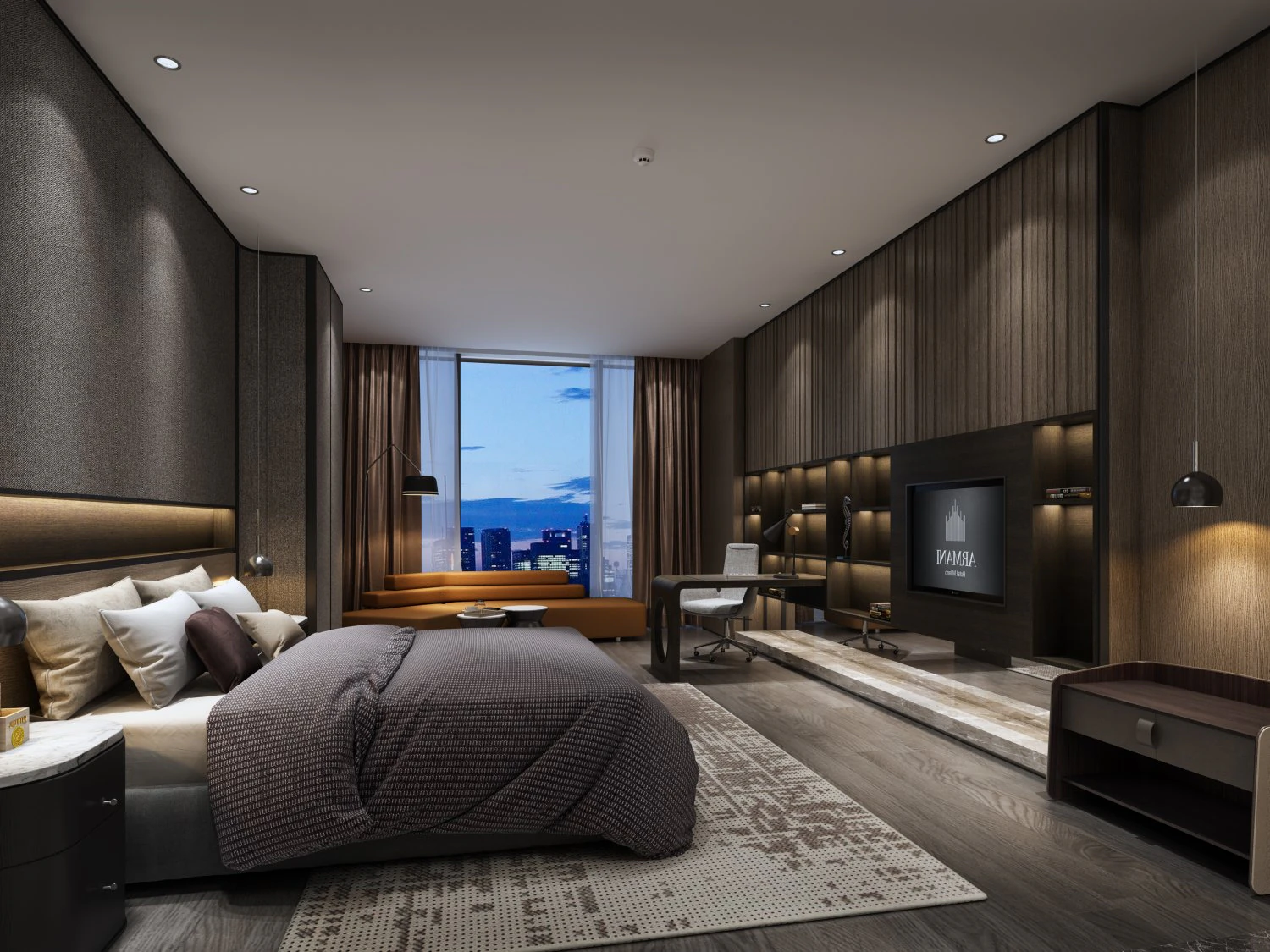 modern bedroom 3D Model .c4d .max .obj .3ds .fbx .stl .blend 